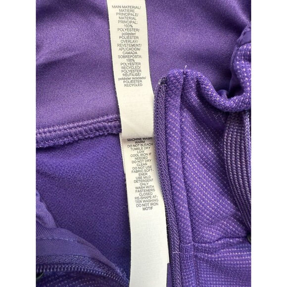 Adidas Women’s ClimaWarm Hoodie Purple Half Zip Pullover Jacket Size M - Picture 7 of 10